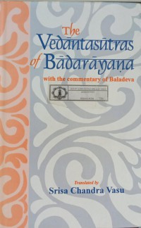 Image of The Vedanta Sutras of Badarayana